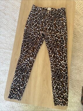 J. Crew Brown and Black Leopard Print Skinny Pants